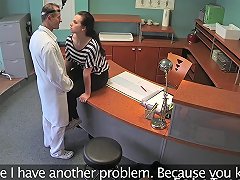 Doctor Fucks Brunette At Reception